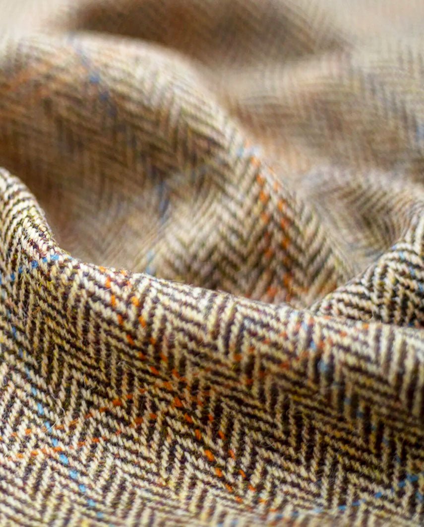 Harris Tweed Weste ''Wales'' in sand Herringbone - Wellington of Bilmore