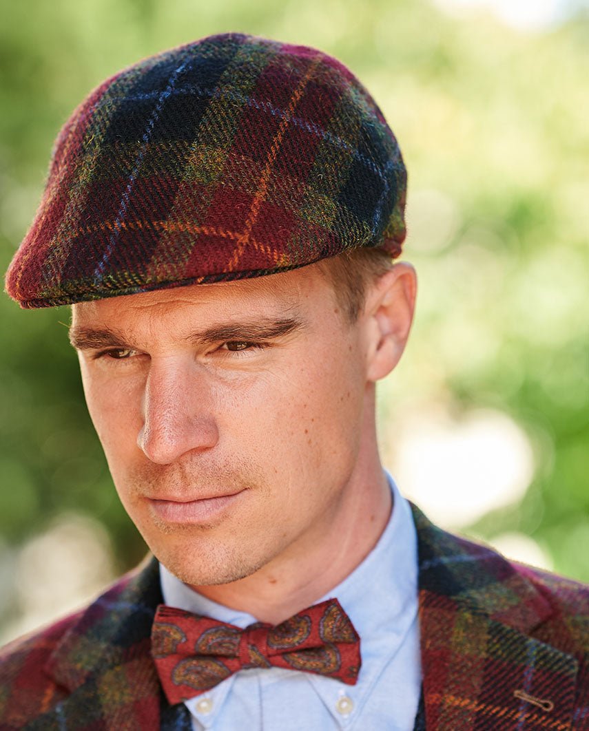 Henry Cap - Harris Tweed Mütze in Check of Island - Wellington of Bilmore