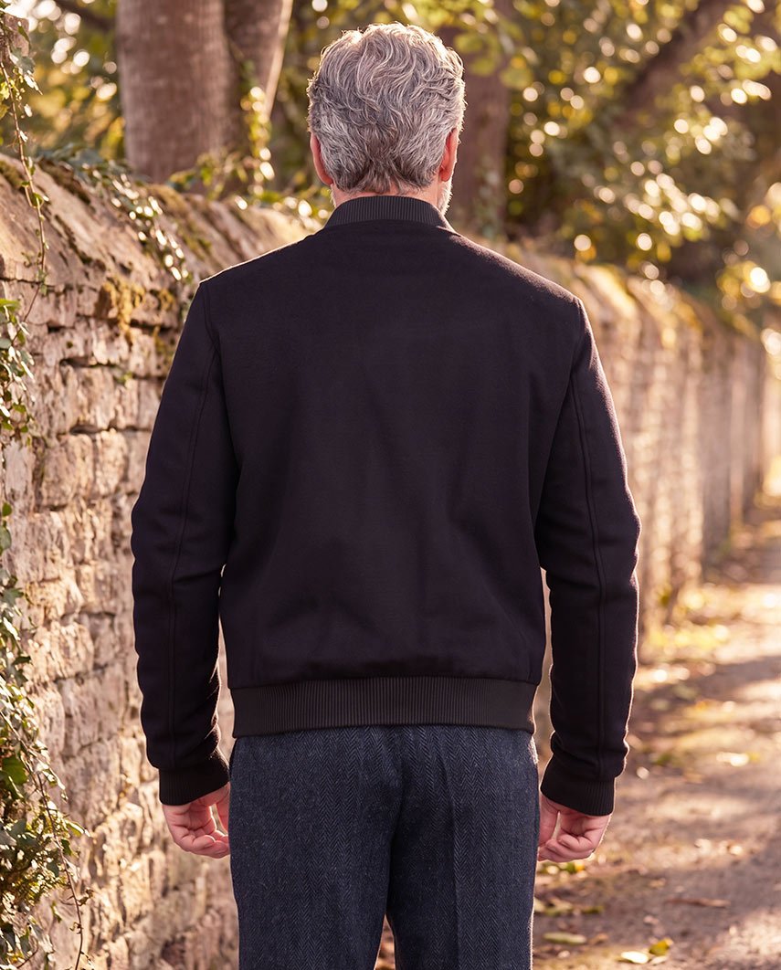 Herenblouson "Lumber" van wol-kasjmier in navy, productkaart