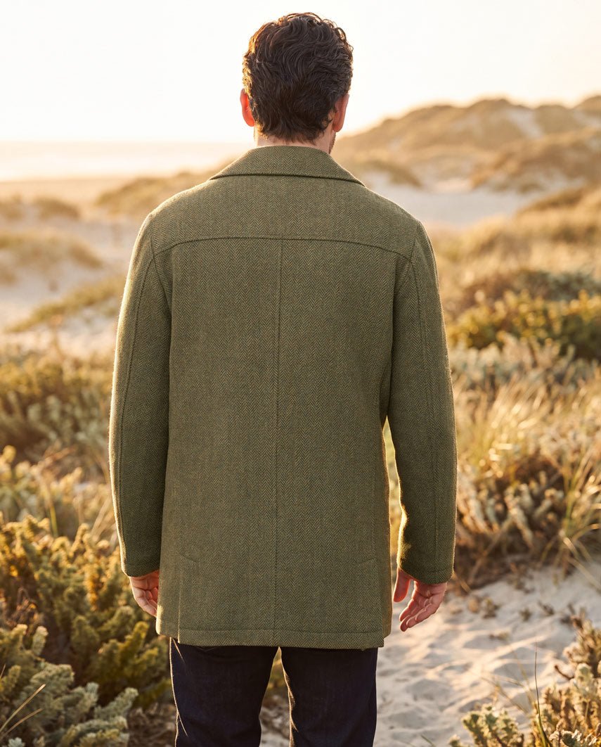 Herren Cabanjacke ''Seaberg" in green hill tweed - Wellington of Bilmore