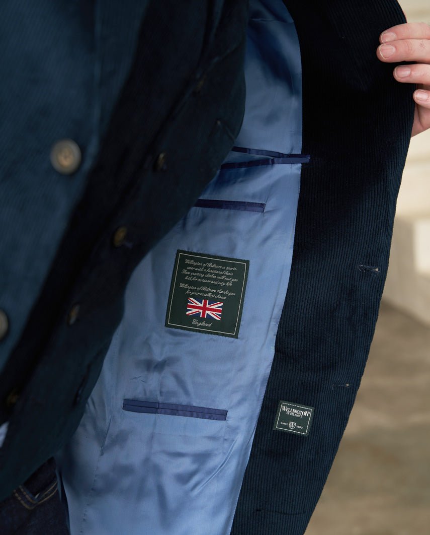 Herren Cord Sakko ''London'' in navy - Wellington of Bilmore