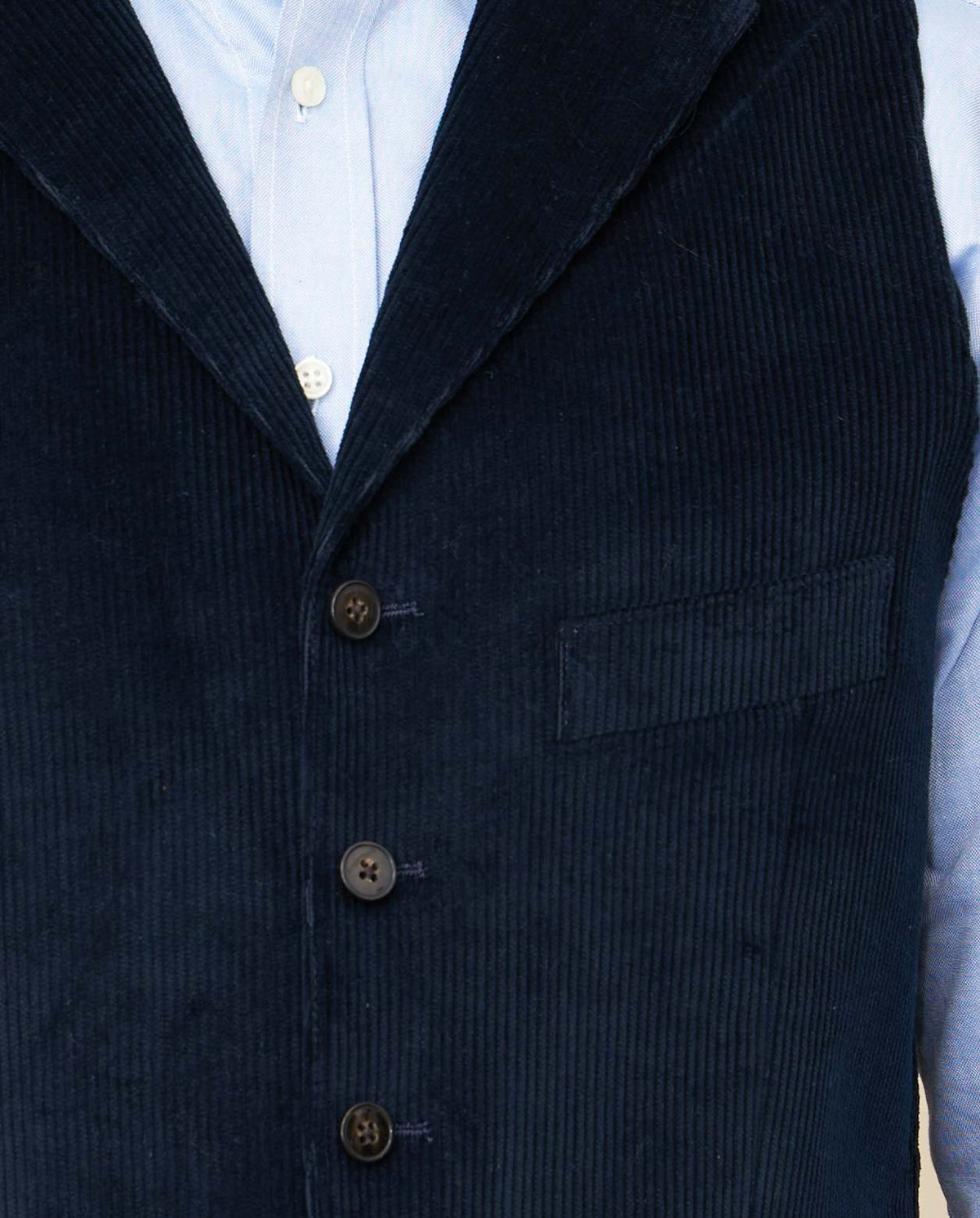 Herren Cord Weste "Wales" in navy - Wellington of Bilmore
