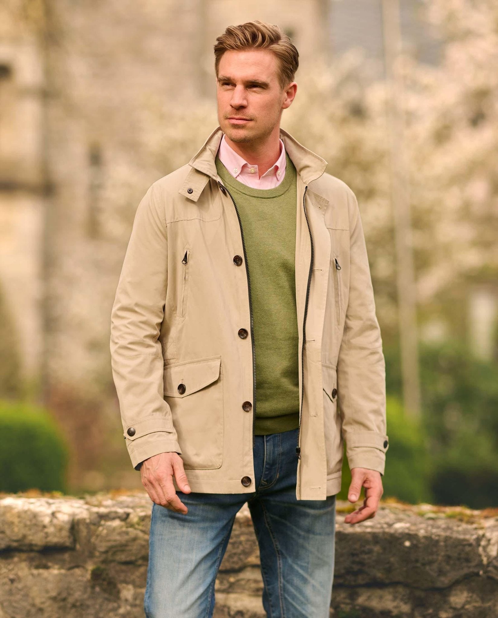 Herren Fieldjacket ''Renfield'' in sand - Wellington of Bilmore