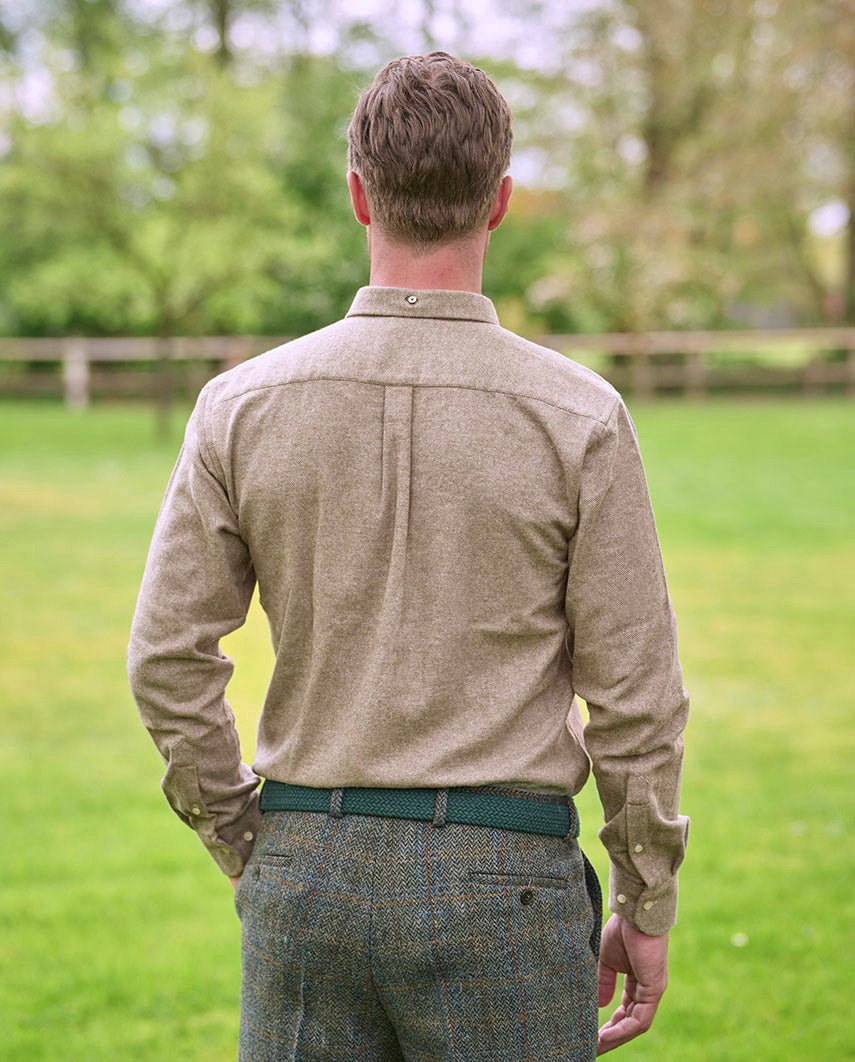 Herren Flanellhemd ,,Steward'' in beige - Wellington of Bilmore