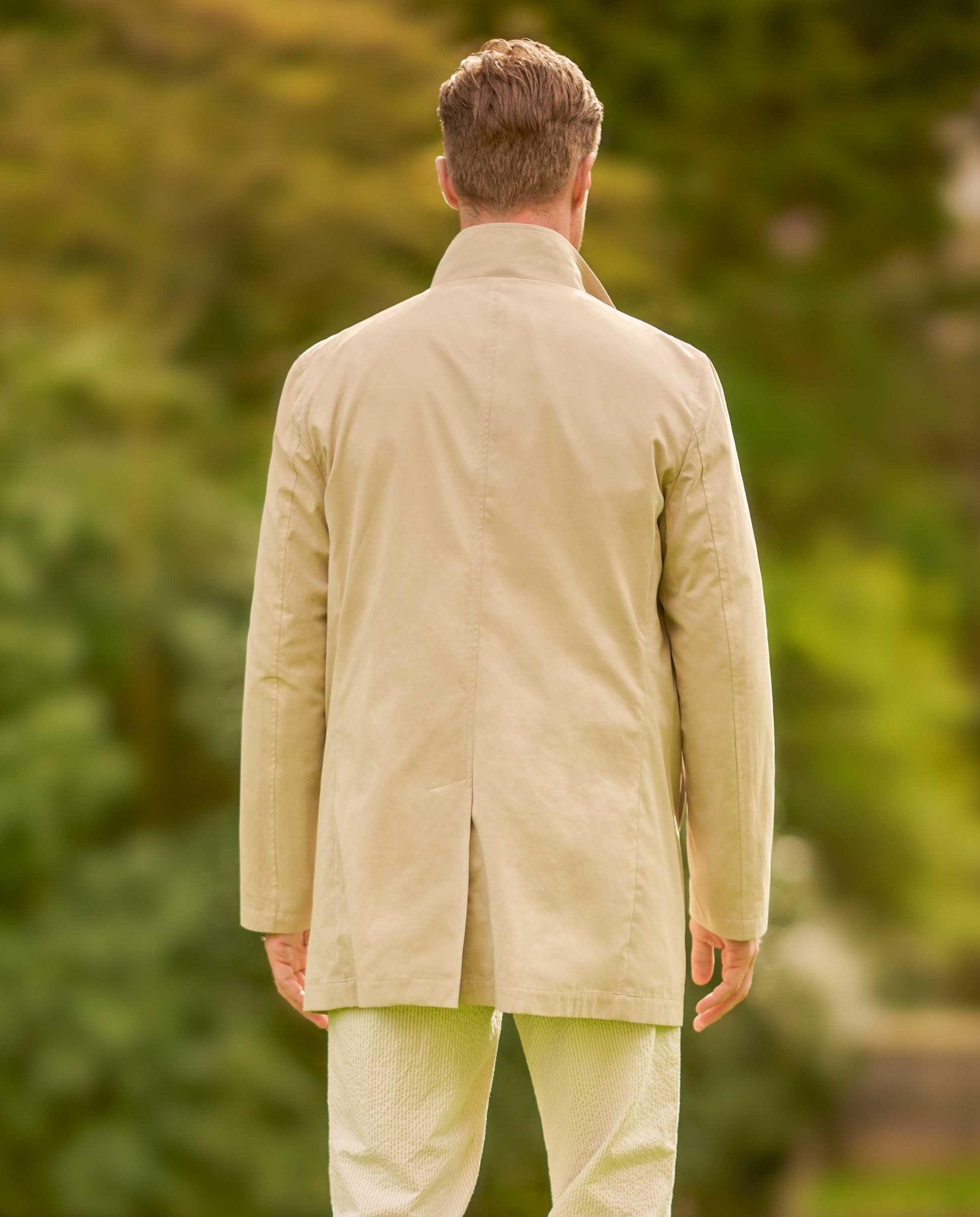 Herren Kurzmantel ''Beeford'' mit Westeneinsatz in beige - Wellington of Bilmore