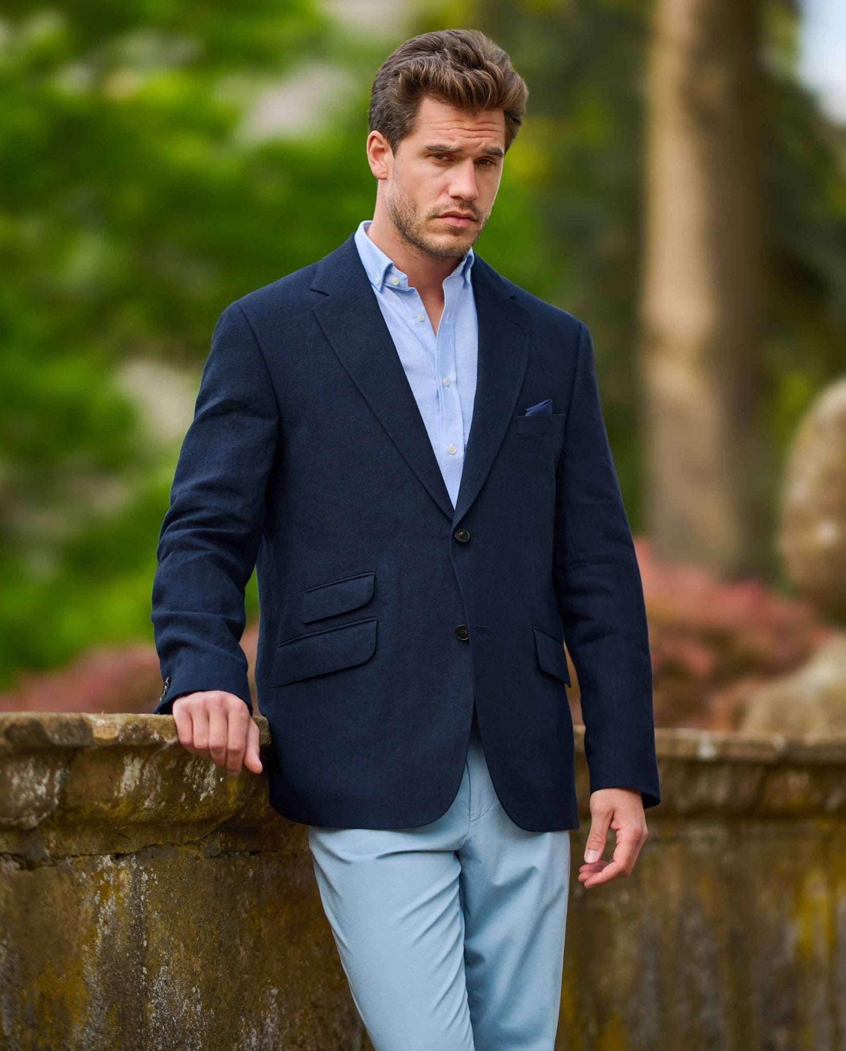 Herren Leinen Sakko ''London'' in navy - Wellington of Bilmore