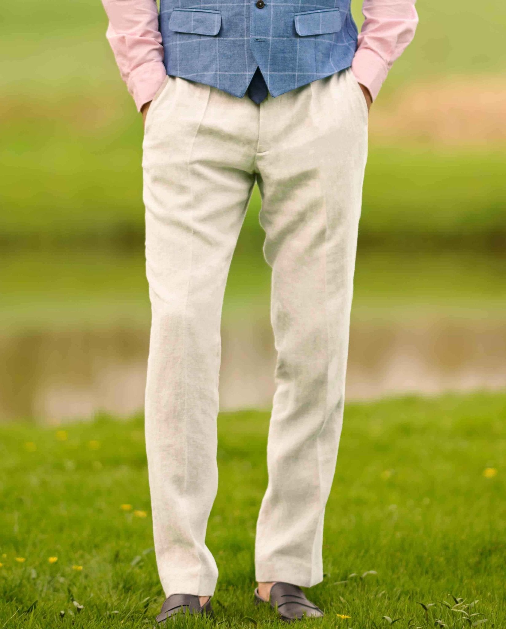 Herren Leinenhose ''Mr. Miller'' in nature - Wellington of Bilmore
