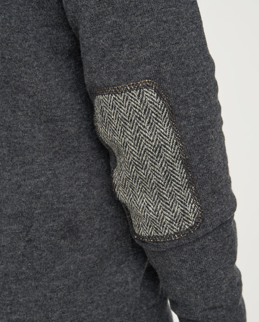 Herren Merino-Strickjacke "The Cardigan" in charcoal - Wellington of Bilmore