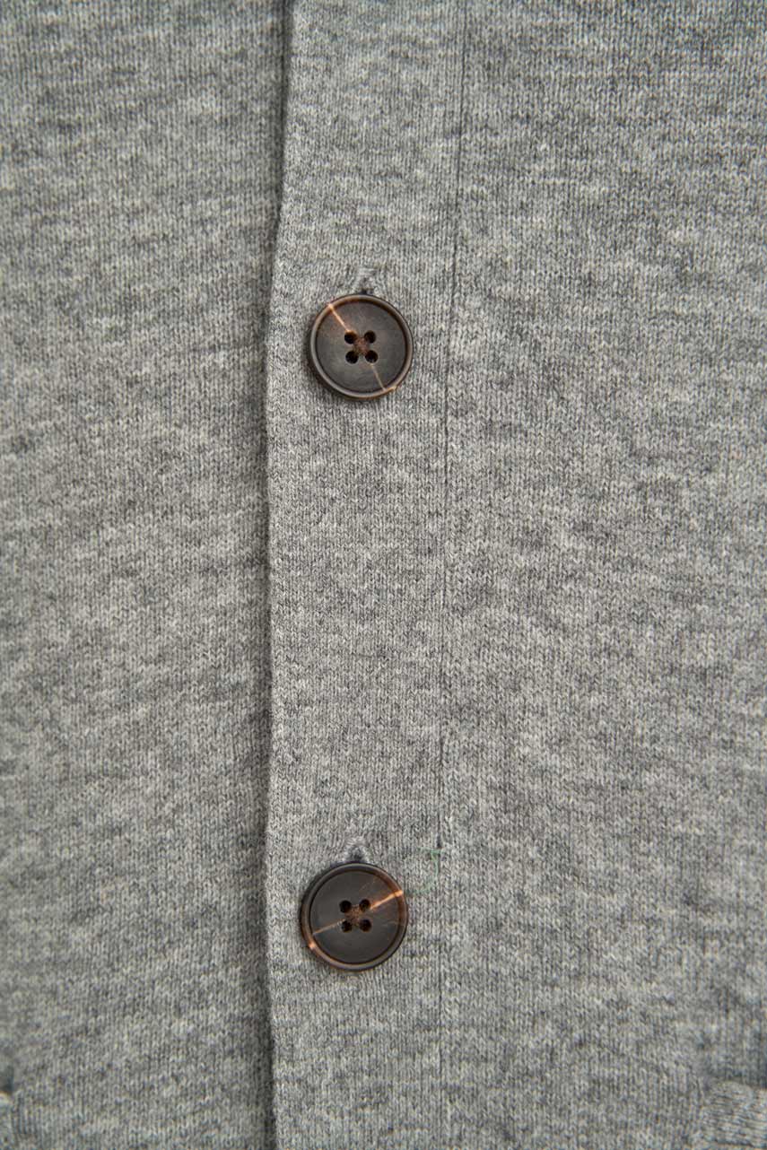 Herren Merino-Strickjacke "The Cardigan" in cloud grey - Wellington of Bilmore