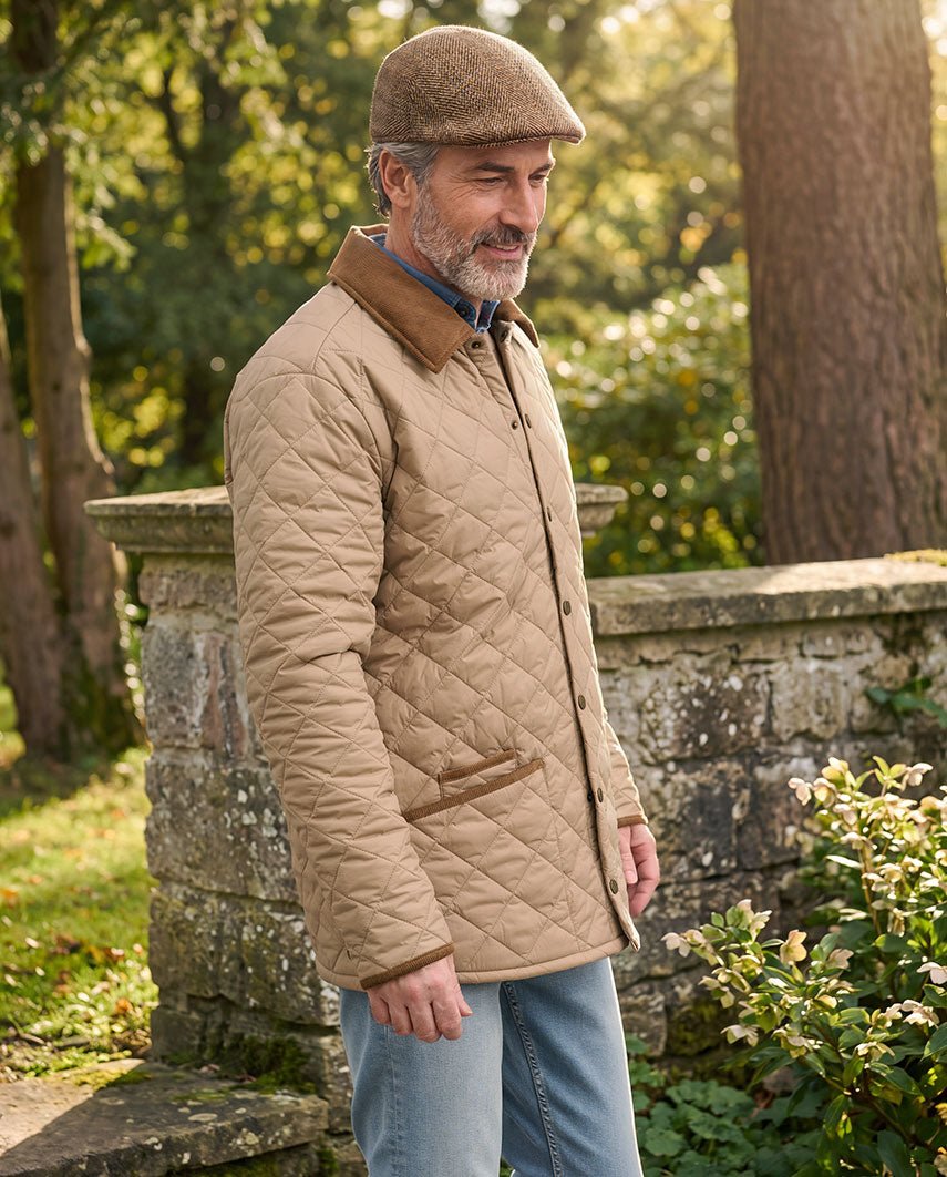 Herren Steppjacke "York" in sand - Wellington of Bilmore
