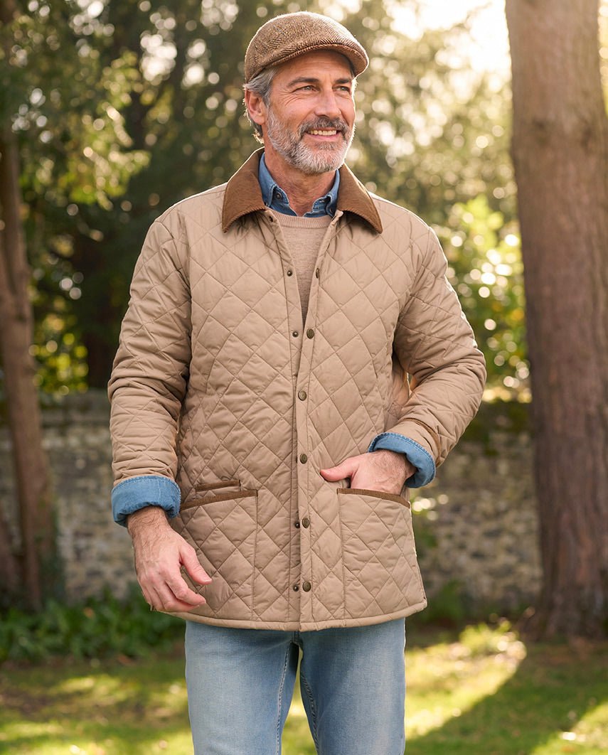 Herren Steppjacke "York" in sand - Wellington of Bilmore