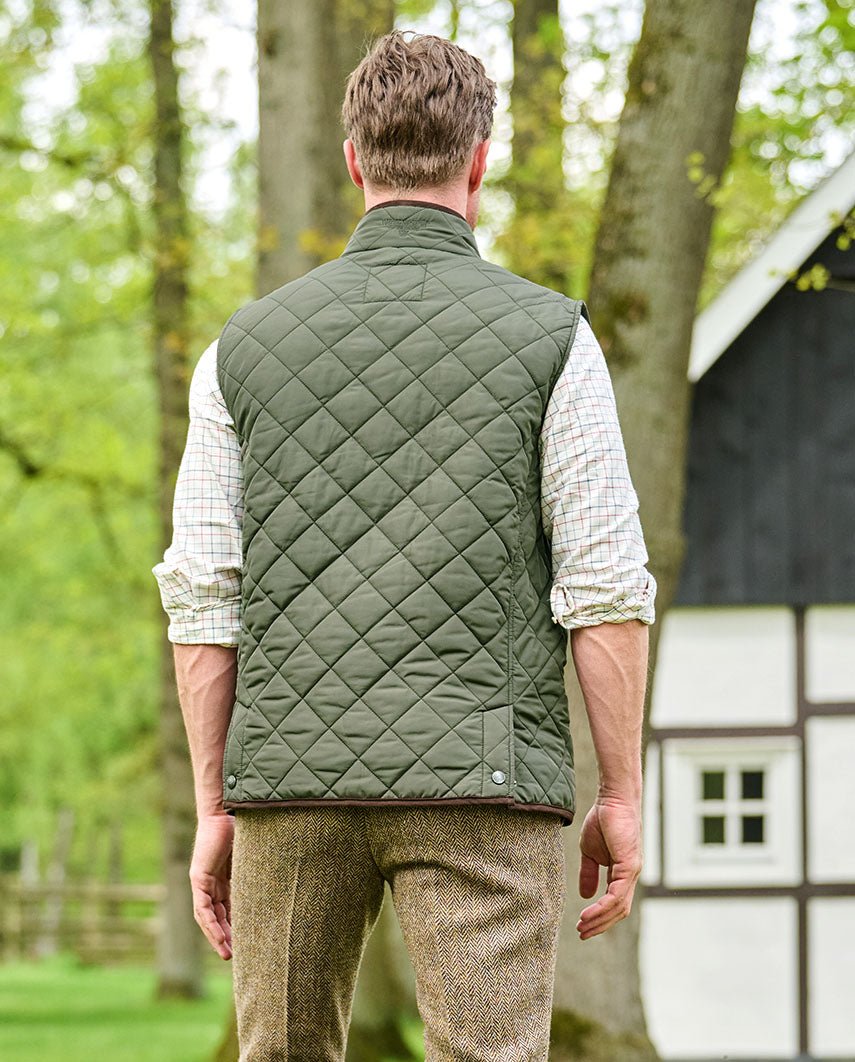 Herren Steppweste ''Charles'' in oliv - Wellington of Bilmore