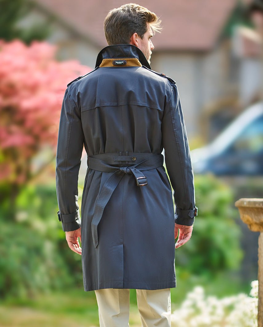 Herren Trenchcoat "Chelsea" in navy - Wellington of Bilmore