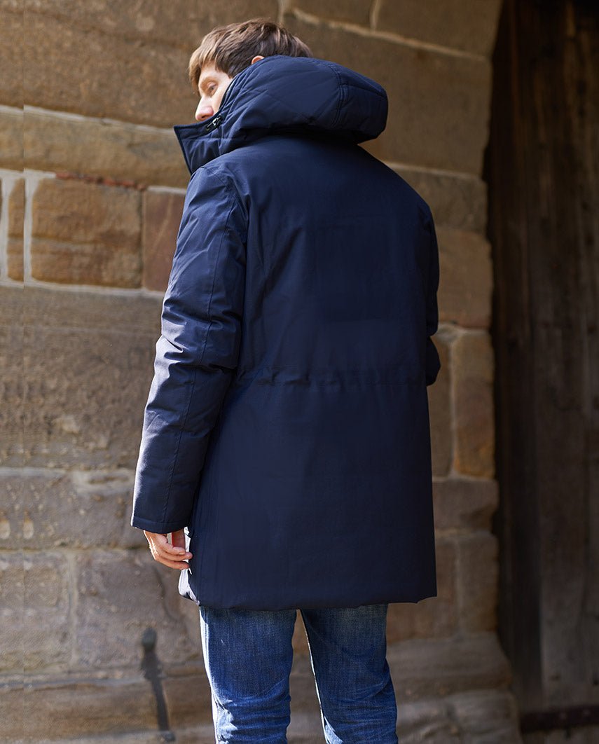 Herren Winter Parka „Byron“ in Navy – abnehmbare Kapuze - Wellington of Bilmore