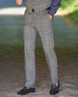 Herrenhose "Mr. Miller" aus Harris Tweed in grey herringbone