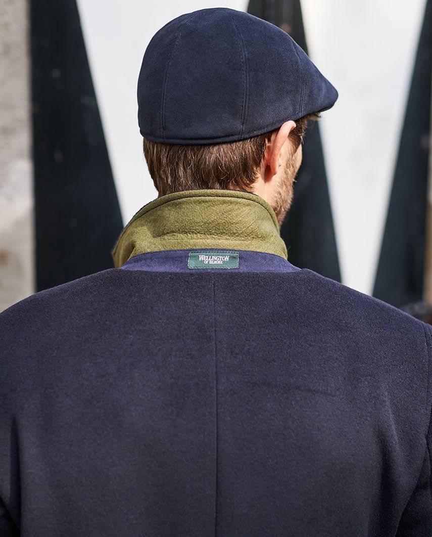 Herrenmantel ''Howard'' in navy aus Woll - Kaschmirmix - Wellington of Bilmore