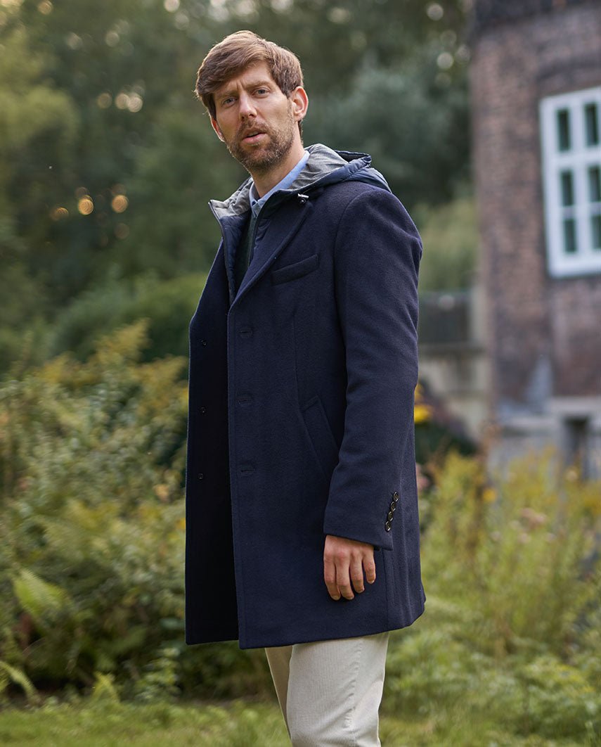 Kurzmantel ''Flynston'' mit Westeneinsatz in navy - Wellington of Bilmore