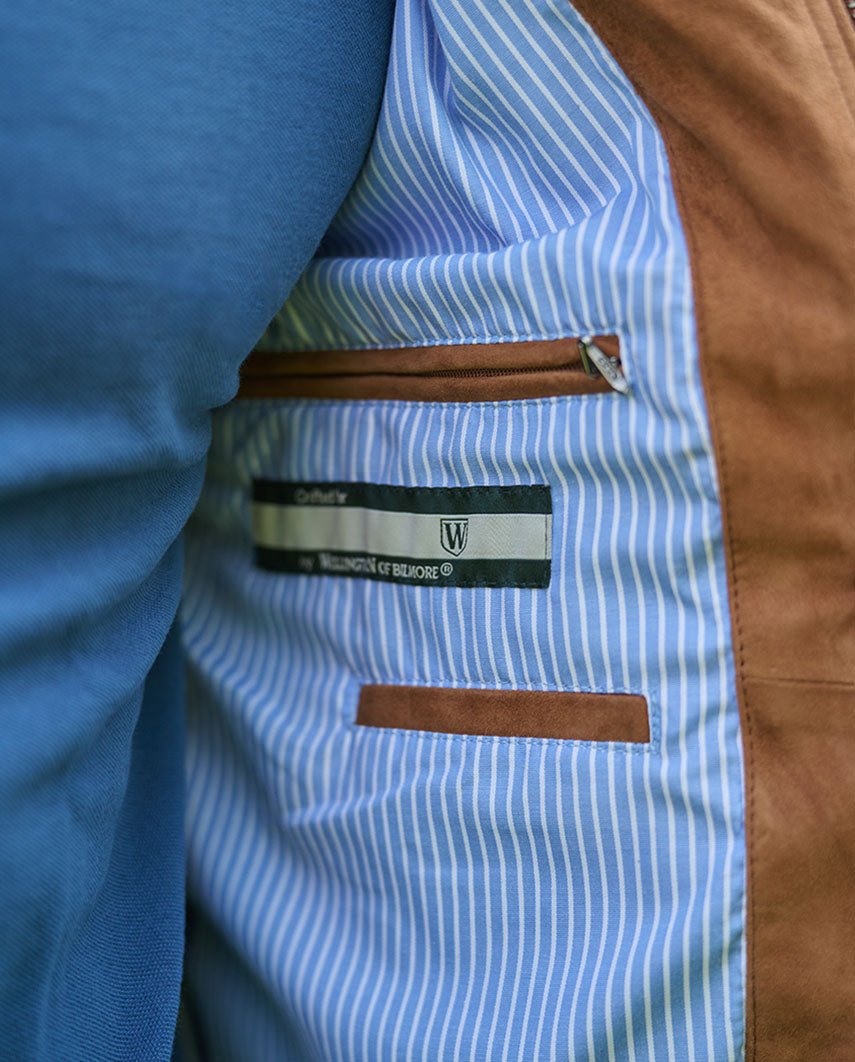Leder Blouson ”Winston III” für Herren in cognac - Wellington of Bilmore