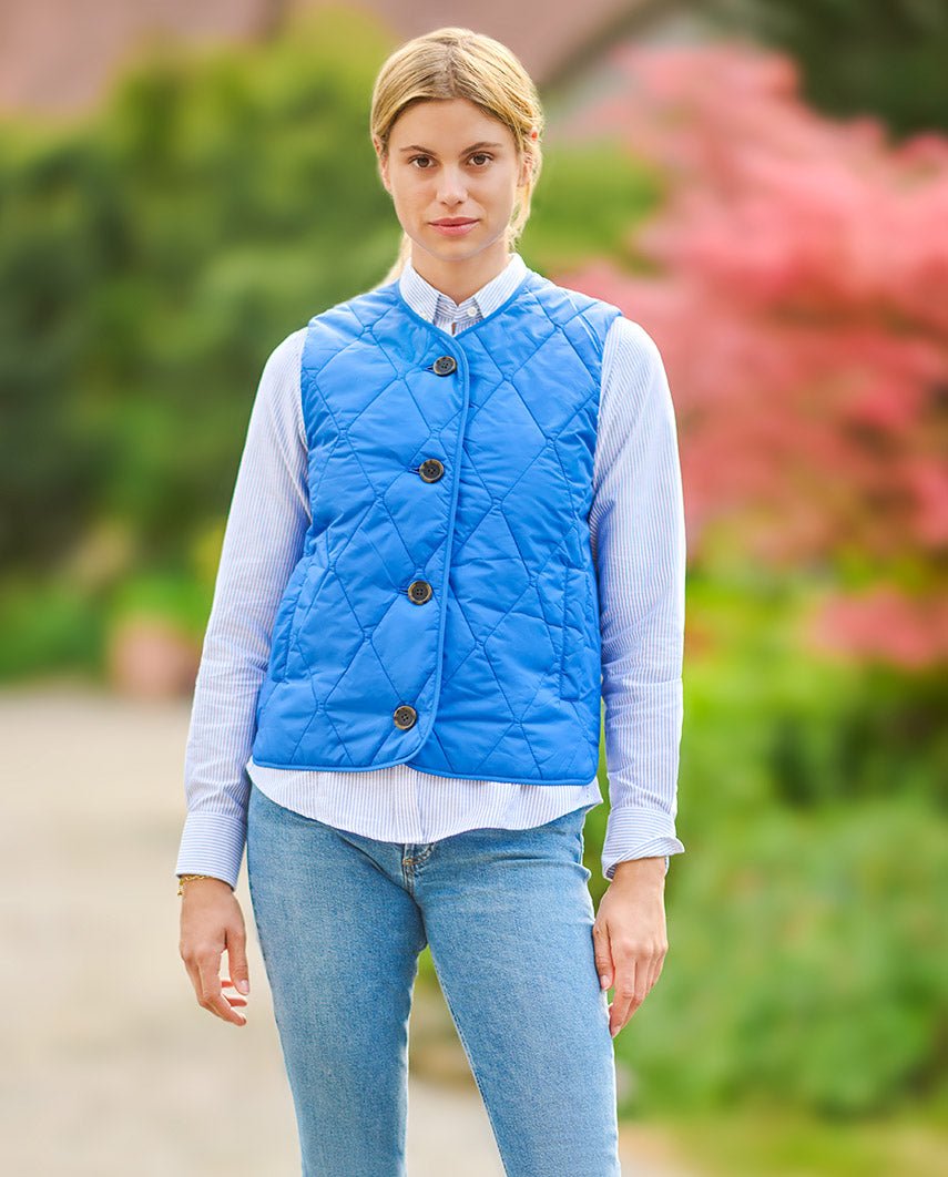 Leichte Damen Steppweste "Jill" in knalligem Blau - Wellington of Bilmore