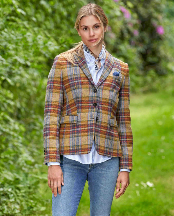 Magee Damen-Tweed Blazer "Ladiesclub" in multicolor Check