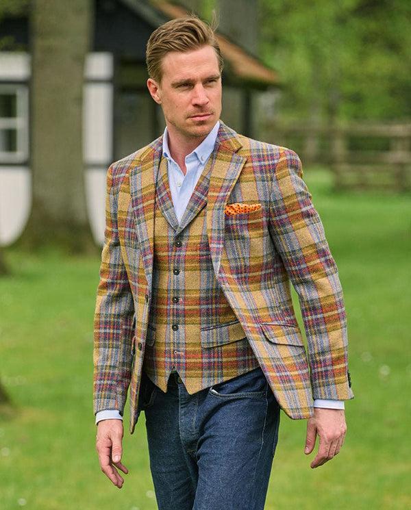 Magee tweed colbert "London" in multicolor Check