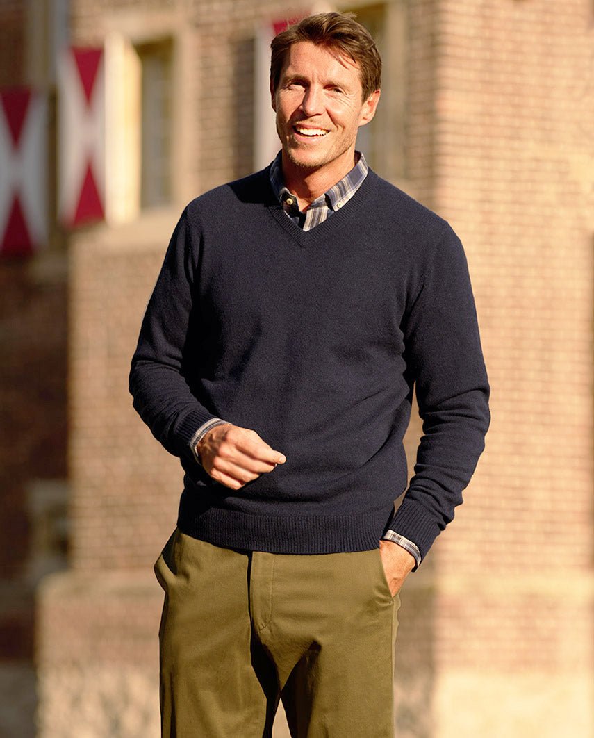 Merino - Pullover ''Jack'' in navy - Wellington of Bilmore