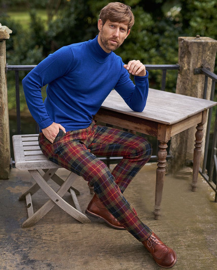 Mr. Miller - Harris Tweed Hose in Check of Island - Wellington of Bilmore
