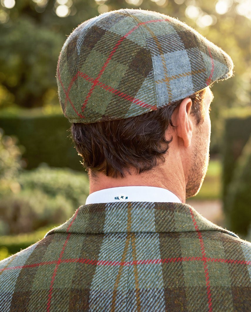 Schiebermütze "Henry Cap" aus original Harris Tweed in Highland Check - Wellington of Bilmore