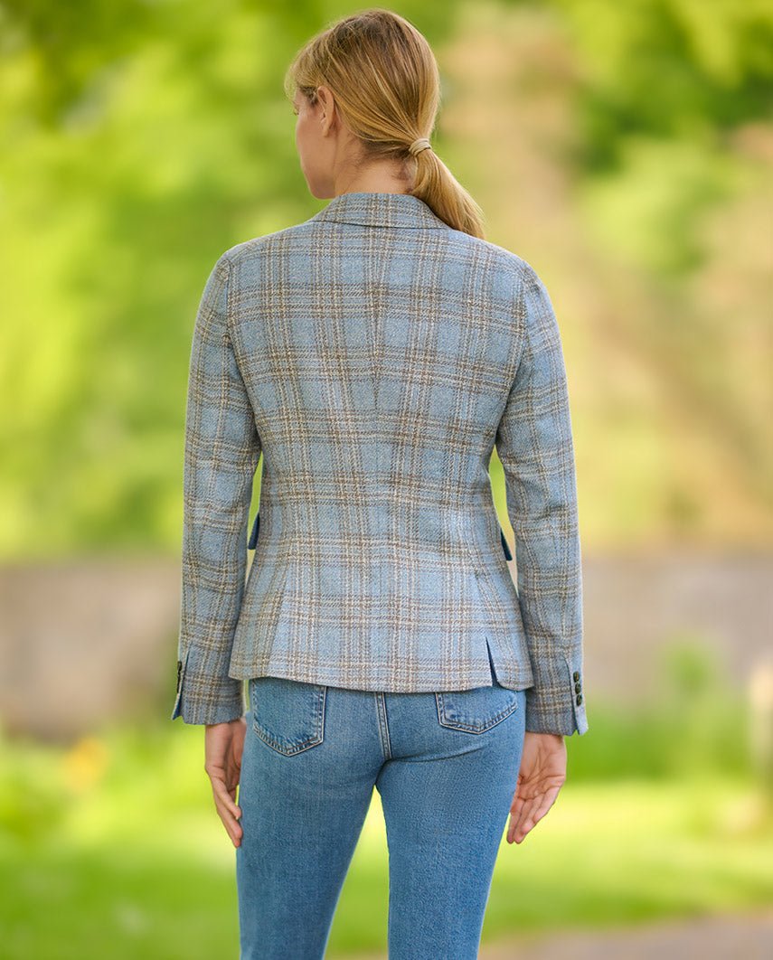Sommerblazer ''Ladiesclub'' im karierten edlen Schurwoll - Mix - Wellington of Bilmore