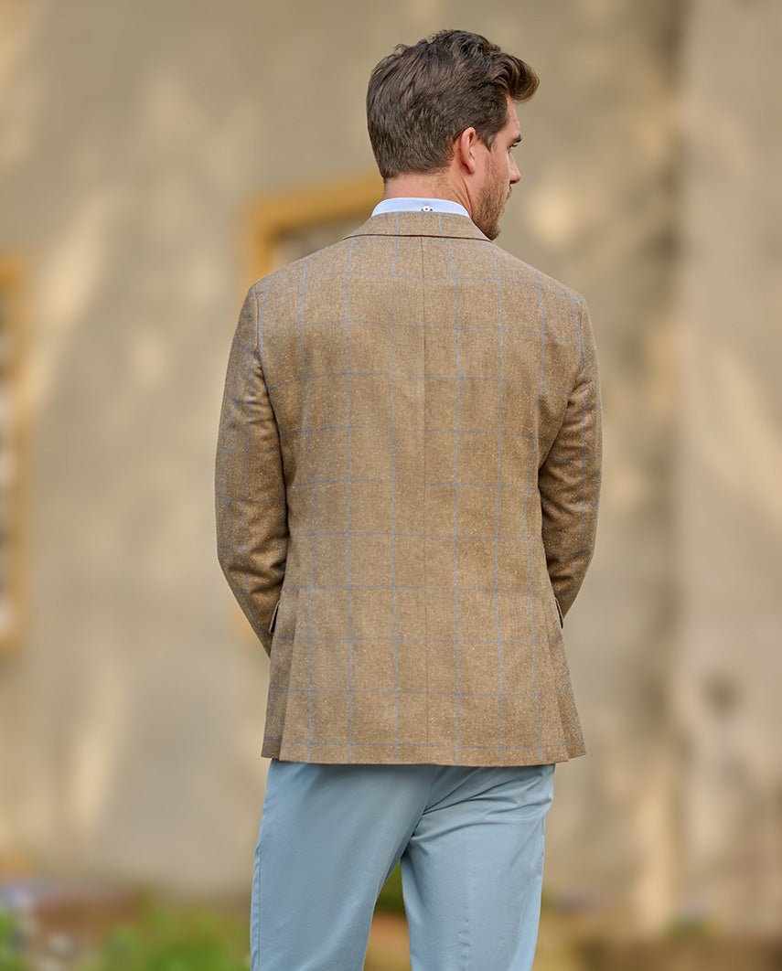 Sommersakko ''London'' aus Seide im beige check - Wellington of Bilmore