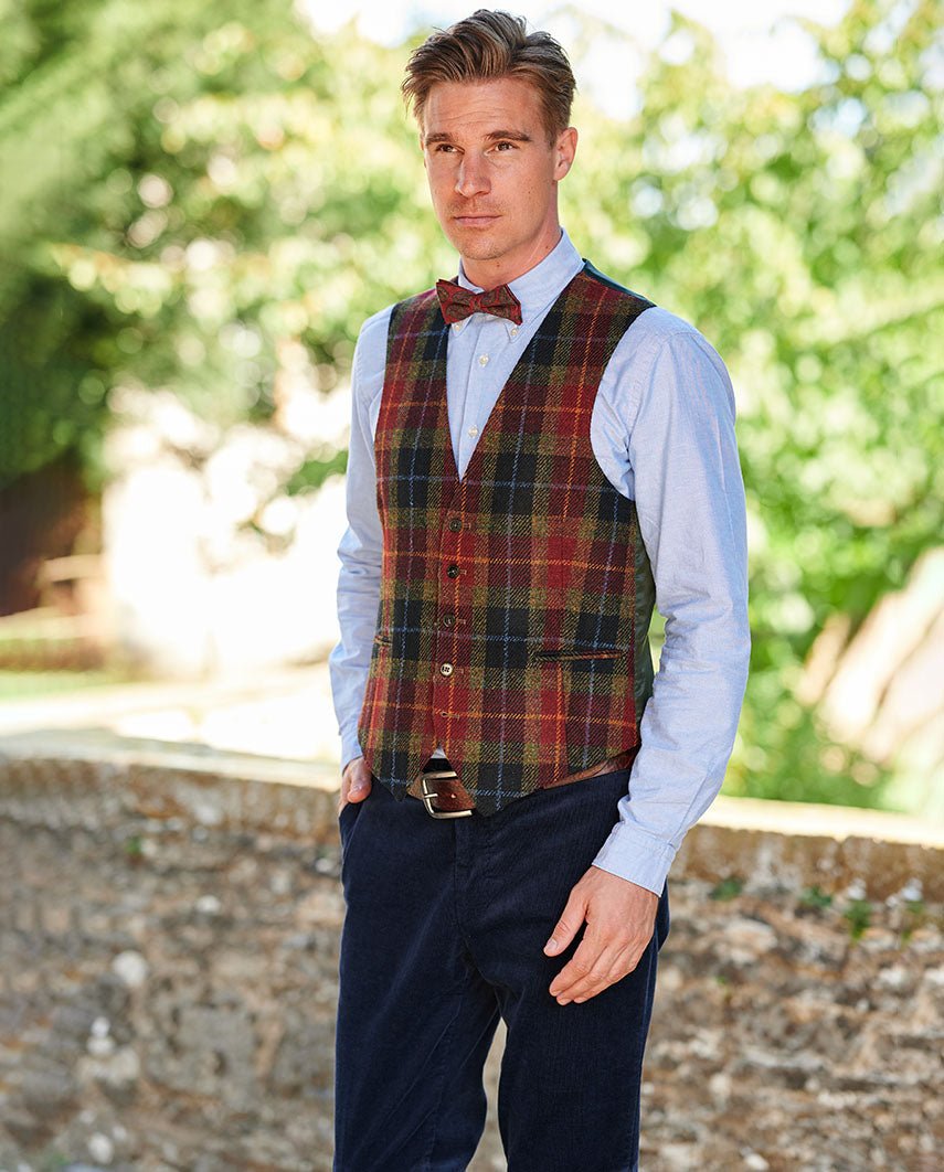 Tailor - chice Weste aus original Harris Tweed in Check of Island - Wellington of Bilmore
