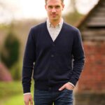 Herren Merino-Strickjacke ''The Cardigan'' in navy