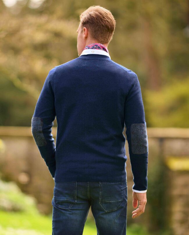 Merino-Strickjacke ''The Cardigan'' für Herren in midnight I Wellington of Bilmore