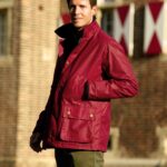 Herren Wachsjacke ''Starberg'' in red