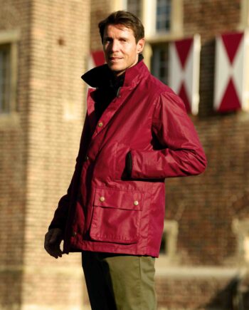 Herren Wachsjacke ''Starberg'' in red I Wellington of Bilmore